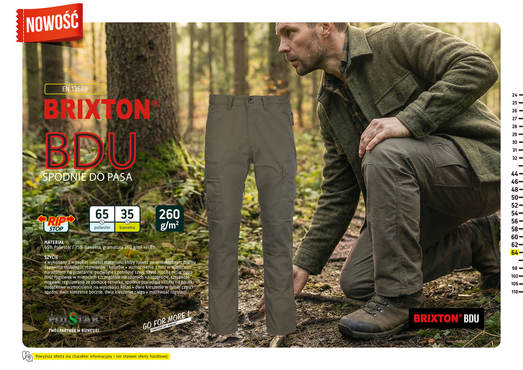 KHAKI BDU WAISTBAND TROUSERS