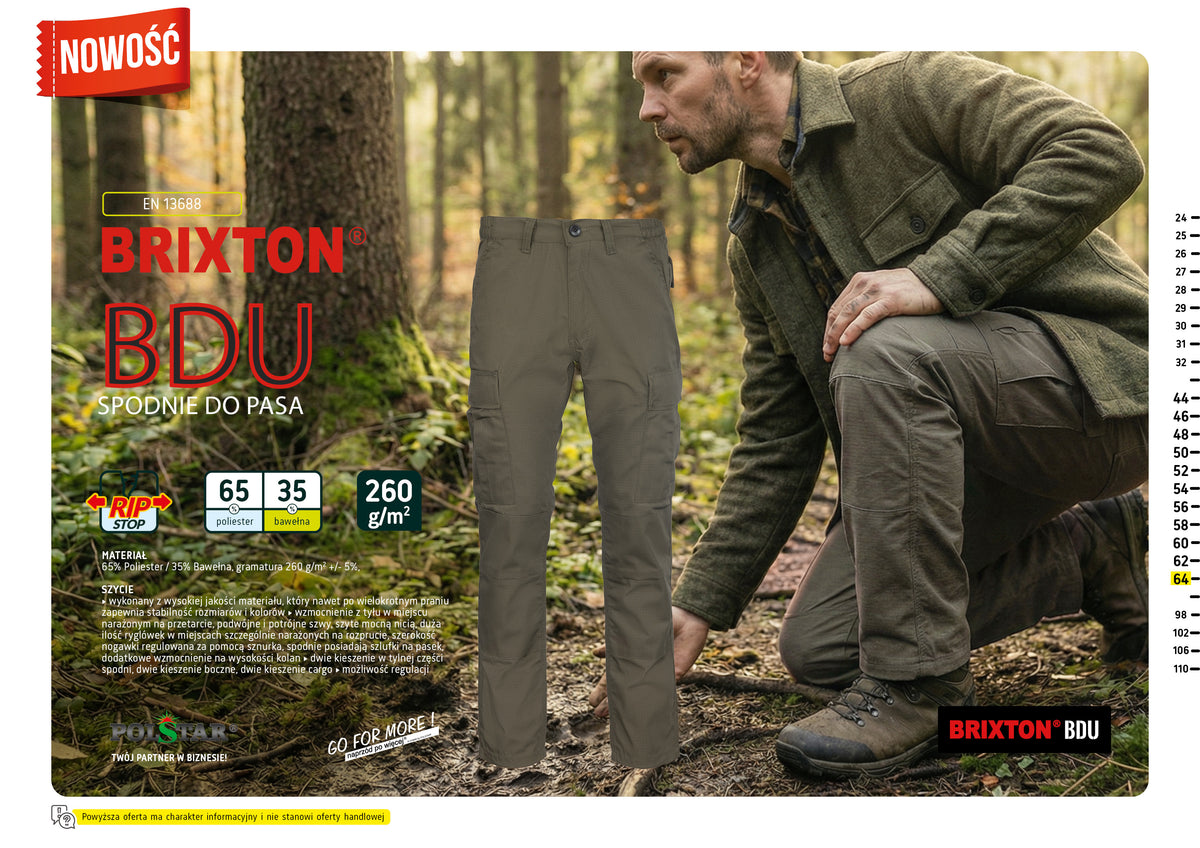 KHAKI BDU WAISTBAND TROUSERS