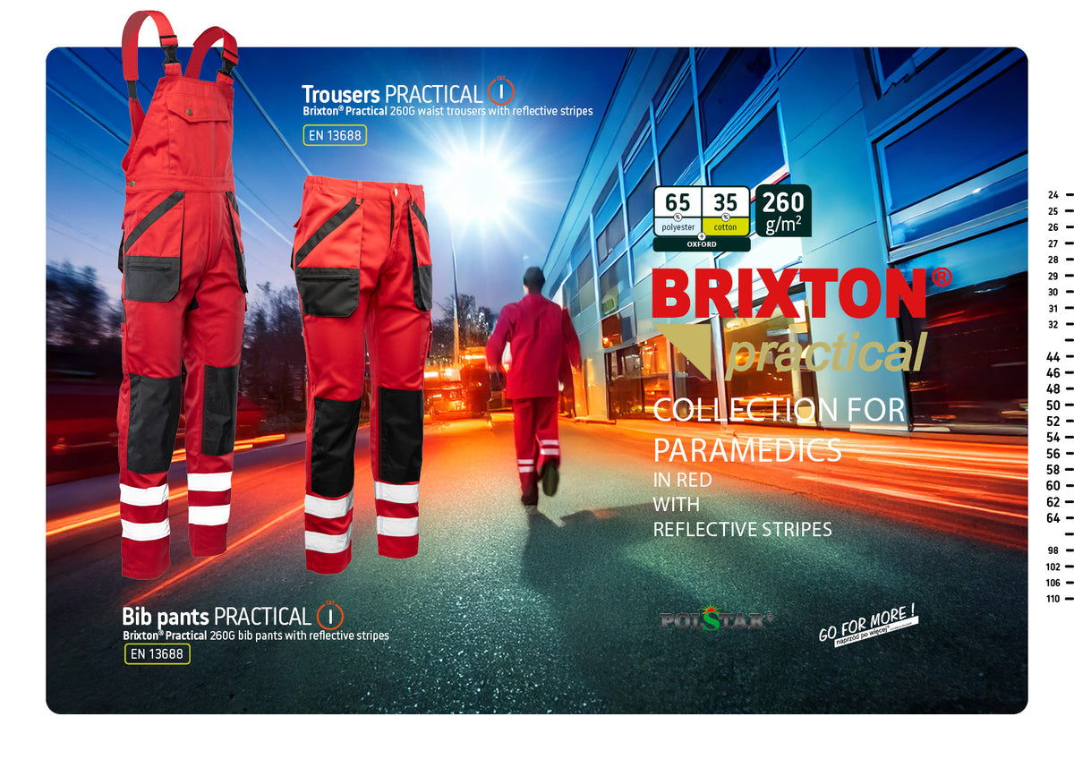 BIB PANTS RED REFLECTIVE