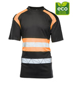 ECO RIVAL T-SHIRT BLACK/ORANGE