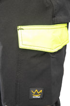 RIVAL TROUSERS SOFTSHELL BLACK/YELLOW