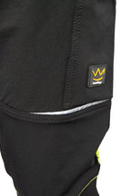 RIVAL TROUSERS SOFTSHELL BLACK/YELLOW
