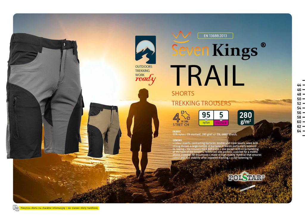 TRAIL TROUSERS SHORT STEEL/BLACK